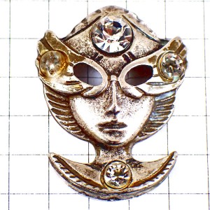 ピンバッジ・ラインストーンのマスク仮面ベニスのカーニバル祭ヴェネツィア伊イタリア銀色シルバー VENEZIA ITALIA ITALY ピンバッジ・ラインストーンのマスク仮面ベニスのカーニバル祭ヴェネツィア伊イタリア銀色シルバー VENEZIA ITALIA ITALY