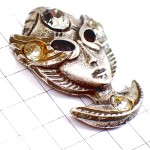 ピンバッジ・ラインストーンのマスク仮面ベニスのカーニバル祭ヴェネツィア伊イタリア銀色シルバー VENEZIA ITALIA ITALY ピンバッジ・ラインストーンのマスク仮面ベニスのカーニバル祭ヴェネツィア伊イタリア銀色シルバー VENEZIA ITALIA ITALY