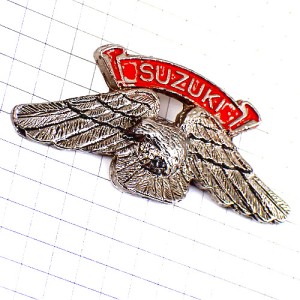ピンバッジ・スズキ鷲イーグル地球ピューター製シルバー銀色 SUZUKI BIKER JAPAN ピンバッジ・スズキ鷲イーグル地球ピューター製シルバー銀色 SUZUKI BIKER JAPAN