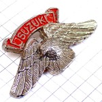 ピンバッジ・スズキ鷲イーグル地球ピューター製シルバー銀色 SUZUKI BIKER JAPAN ピンバッジ・スズキ鷲イーグル地球ピューター製シルバー銀色 SUZUKI BIKER JAPAN