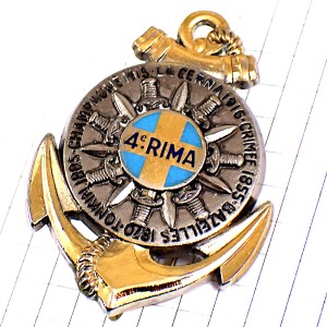 ブローチ・第４海兵歩兵連隊フランス軍ミリタリー海兵隊イカリ錨 4RIMA 4E-REGIMENT-D-INFANTERIE-DE-MARINE FRANCE