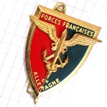 ブローチ・剣と翼とイカリ紋章ミリタリー在ドイツフランス軍 FFA FORCES-FRANCAISES-EN-ALLEMAGNE GERMANY FRANCE