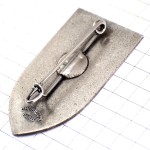 ブローチ・カトリック聖人殉教者３つの百合の紋章シルバー銀色 ST-ETIENNE MEAUX DIOCESE FRANCE