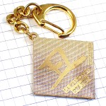 キーホルダー・赤い牛うし干支ウシ丑年