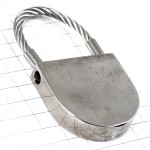 キーホルダー・ＣＡクレディアグリコル銀行シルバー銀色錠前