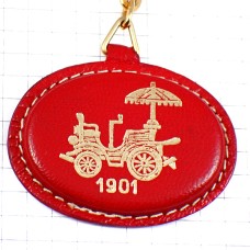 キーホルダー・車1901年アンティークカー赤い革製ガレージ