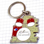 キーホルダー・ドラムセット音楽楽器エレーヌ青と白のハート