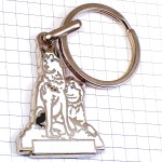 キーホルダー・シベリアンハスキー犬ブルー青い目