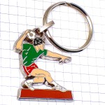 キーホルダー・ハンドボール選手グリーン緑色のシャツ