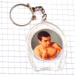 キーホルダー・マルセルセルダン元プロボクサー写真シルバー銀色 MARCEL-CERDAN FER-A-CHEVAL FORTUNE CHANCE FRANCE