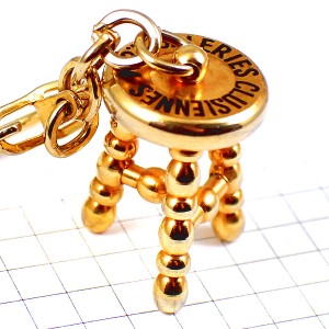 キーホルダー・スツール金色の椅子ゴールド