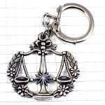 キーホルダー・星占い天秤座てんびん座アストロロジー占星術シルバー銀色 WEIGHTER JUSTICE SILVER BALANCE