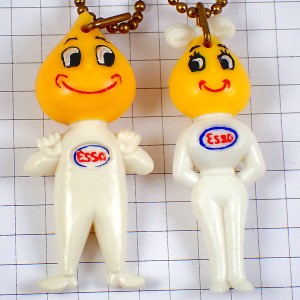 キーホルダー・エッソボーイESSOエッソガール石油のしずく一滴２個 ESSO EXXONMOBIL USA