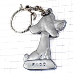 キーホルダー・FIDOグレー灰色の犬イヌ DOG FRANCE
