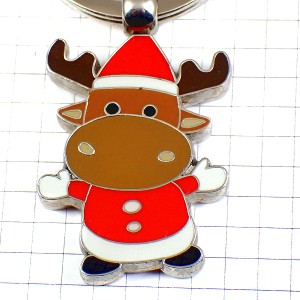 キーホルダー・トナカイのサンタクロースKLIX銀色シルバー