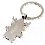 キーホルダー・トナカイのサンタクロースKLIX銀色シルバー