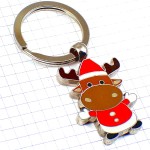 キーホルダー・トナカイのサンタクロースKLIX銀色シルバー