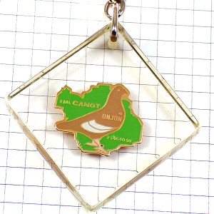 キーホルダー・鳩ハト１羽オーブ県 PIGEON COLOMBE AUBE DEPARTEMENT MAP FRANCE