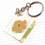 キーホルダー・鳩ハト１羽オーブ県 PIGEON COLOMBE AUBE DEPARTEMENT MAP FRANCE