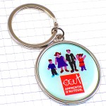 キーホルダー・大人と子ども銀色シルバー