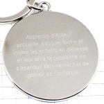 キーホルダー・大人と子ども銀色シルバー