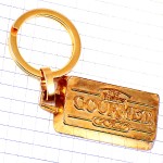 キーホルダー・金の延べ棒型インゴットの形ゴールド金色 GOURMET LINGOT FRANCE