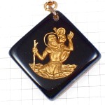 キーホルダー・パスタの会社ミリアフレール金色サンクリストフォロス聖人