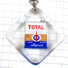 キーホルダー・トタル石油の缶ブルボン社製 BIDON TOTAL  BOURBON FRANCE