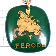 キーホルダー・矢に射抜かれた馬ゴールド金色 FERODO USA BOURBON FRANCE