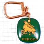 キーホルダー・矢に射抜かれた馬ゴールド金色 FERODO USA BOURBON FRANCE