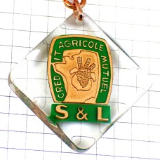 キーホルダー・シャンパーニュのブドウ房シャンパン葡萄酒クレディアグリコル銀行ブルボン社製 CREDIT-AGRICOLE BANK FRANCE