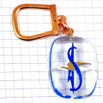 キーホルダー・サベナＳベルギー航空会社ブルー水色 S-LETTER SABENA BELGIUM BOURBON