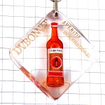 キーホルダー・ワイン葡萄酒デュボネ瓶ブルボン社製ボトル DUBONNET BOURBON BULLE FRANCE