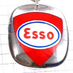 キーホルダー・プジョー金色ライオン車エッソ石油ゴールド PEUGEOT ESSO BOURBON FRANCE EXXONMOBIL USA