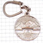 キーホルダー・シャモニーのモンブラン山トンネルの入口シルバー銀色 MONT-BLANC TUNNEL CHAMONIX COURMAYEUR ALPS FRANCE ITALY