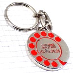 キーホルダー・ルノー赤い電話のダイヤル車サービス