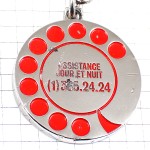 キーホルダー・ルノー赤い電話のダイヤル車サービス