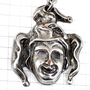 キーホルダー・ベニス仮面カーニバル銀色ヴェネツィア祭りシルバー銀色 VENEZIA ITALIA CARNAVAL MASQUE