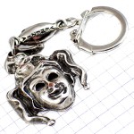 キーホルダー・ベニス仮面カーニバル銀色ヴェネツィア祭りシルバー銀色 VENEZIA ITALIA CARNAVAL MASQUE