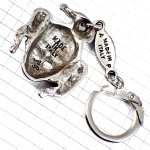 キーホルダー・ベニス仮面カーニバル銀色ヴェネツィア祭りシルバー銀色 VENEZIA ITALIA CARNAVAL MASQUE