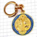 キーホルダー・十字イエスキリスト金色ゴールド