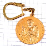 キーホルダー・聖なる戒律カトリック聖人聖女ゴールド金色