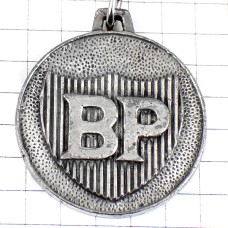 キーホルダー・ＢＰ石油イギリス英国UK横顔シルバー銀色 BP BRITISH-PETROLEUM ENGLAND
