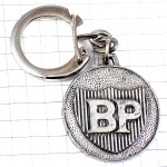 キーホルダー・ＢＰ石油イギリス英国UK横顔シルバー銀色 BP BRITISH-PETROLEUM ENGLAND