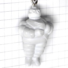 キーホルダー・ミシュラン社ビバンダムくん白いキャラクター BIBENDUM MICHELIN FRANCE