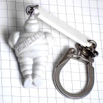 キーホルダー・ミシュラン社ビバンダムくん白いキャラクター BIBENDUM MICHELIN FRANCE