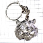 キーホルダー・エッソ石油タイガートラ虎シルバー銀色 ESSO TIGER EXXONMOBIL USA