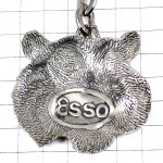 キーホルダー・エッソ石油タイガートラ虎シルバー銀色 ESSO TIGER EXXONMOBIL USA