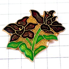 ピンバッジ・紫の花アヤメ菖蒲