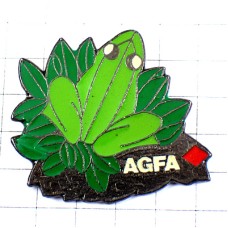 ピンバッジ・写真アグファ緑のカエルと葉っぱ AGFA GERMANY DEUTSCHLAND ピンバッジ・写真アグファ緑のカエルと葉っぱ AGFA GERMANY DEUTSCHLAND
